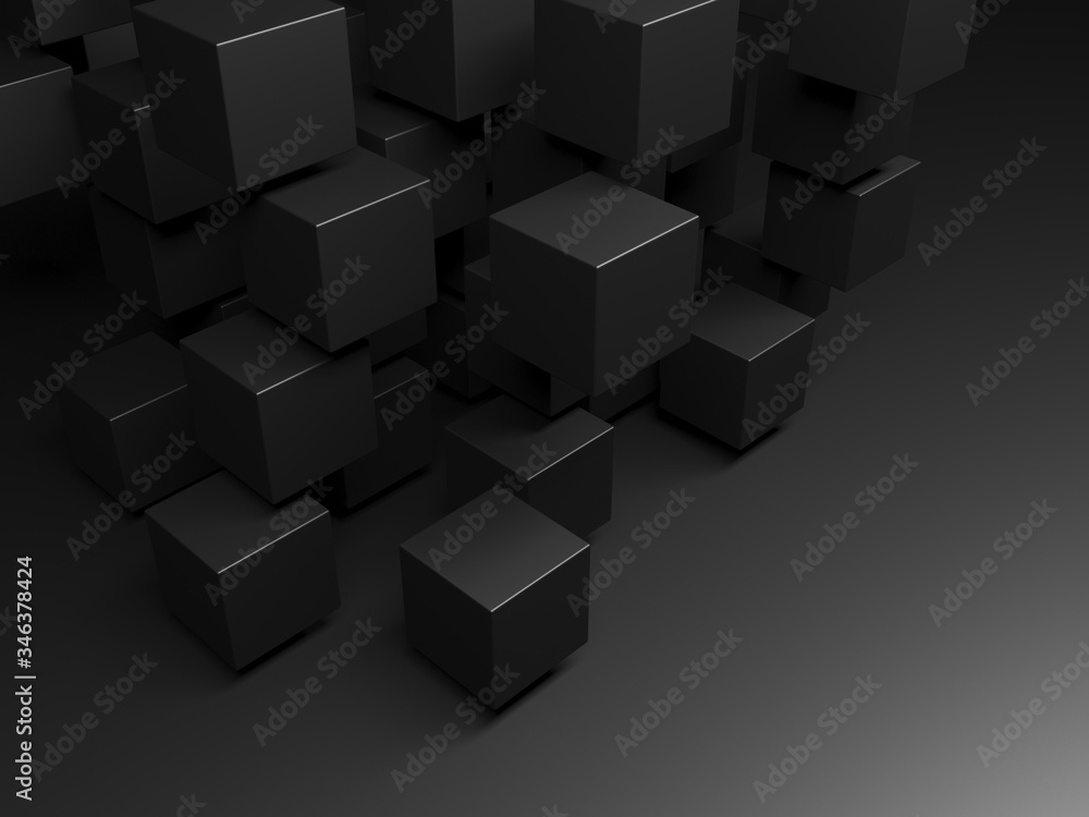 Abstract Dark Cubes Futuristic Design Background Abstract Dark Cubes Futuristic Design Background