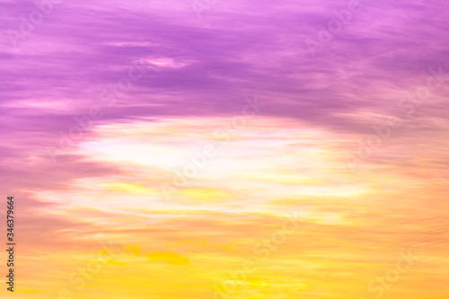 Iridescence in violet and orange color sky © Passakorn