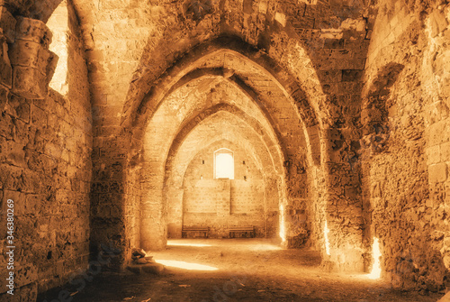 Fotografie Vaulted hall inside the citadel of Othello's Tower.