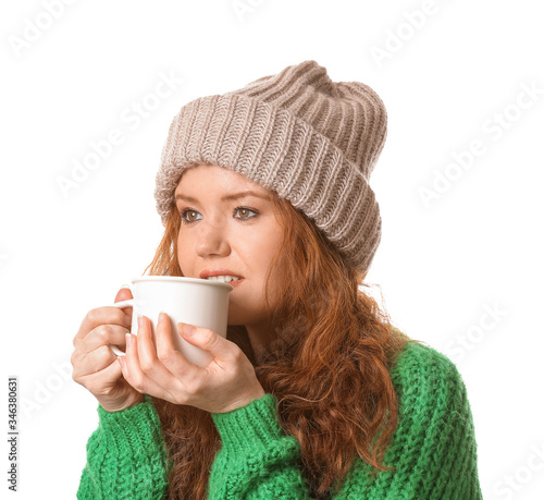 Beautiful young woman with ...