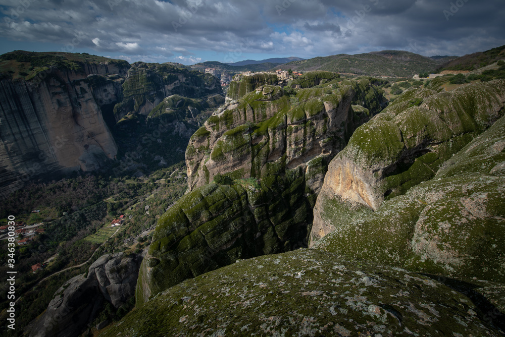Obraz premium Meteora rocks mountain near Meteora monastery area