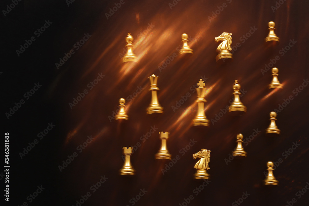 Image of chess game. Business, competition, strategy, leadership and success concept