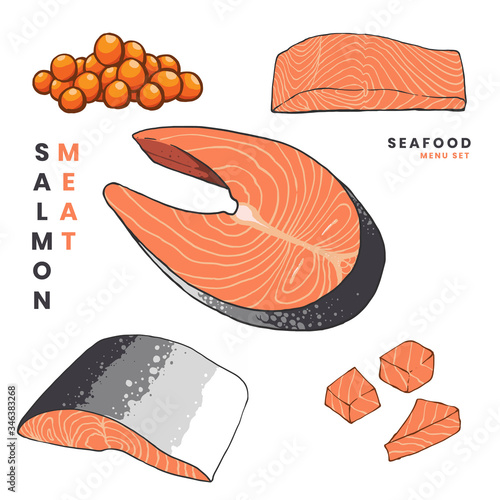 salmon set fresh design