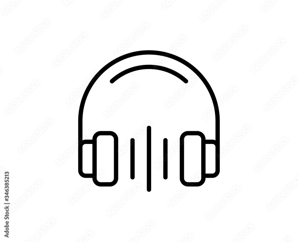 Headphones line icon Headphones line icon