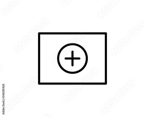 Free Download Plus line icon - GFXLoad