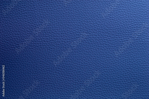 Artificial soft blue leather. Faux leather texture close-up.