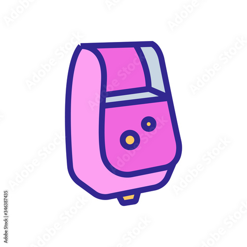 wall mounted soap dispenser icon vector. wall mounted soap dispenser sign. color symbol illustration