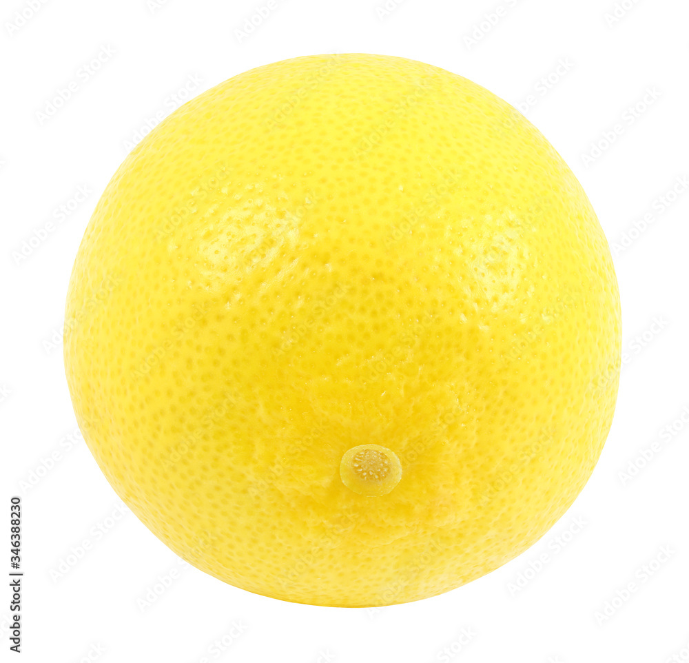 Lemon fruit yellow whole one isolated on white background with clipping path. Full depth of field. Lemon fruit yellow whole one isolated on white background with clipping path. Full depth of field.