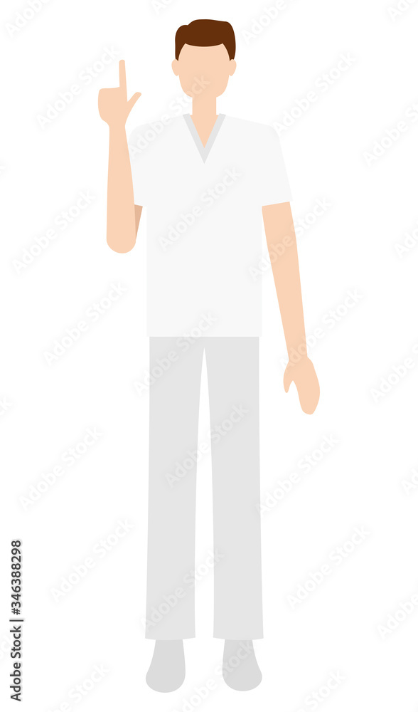 医療・介護の現場で働く男性 イラスト 医療・介護の現場で働く男性 イラスト