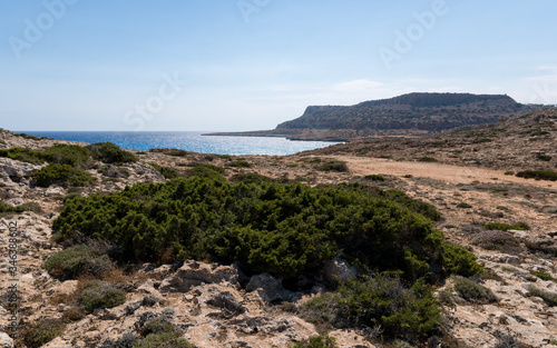 View of Cape Greco. Landscape with the sea