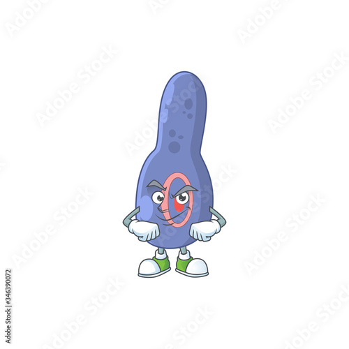 Clostrisium botulinum mascot design style with grinning face