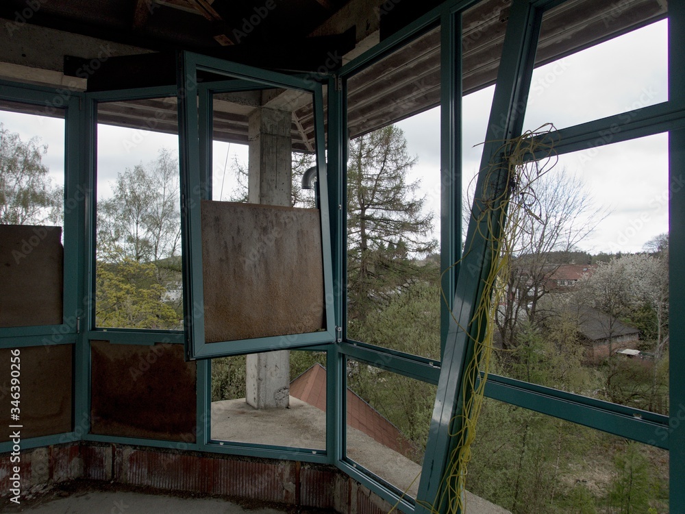 Fototapeta premium ruin of an unfinished aquapark inbublava in czech