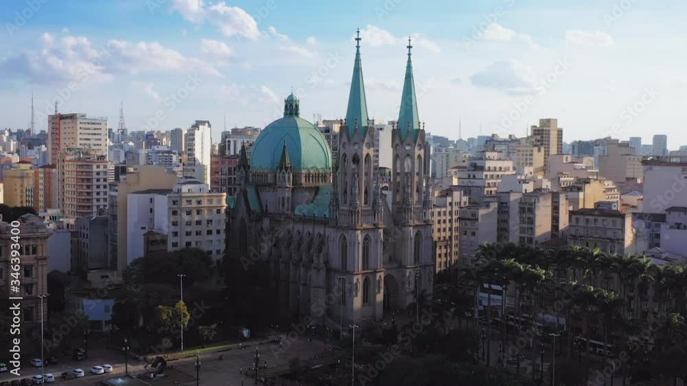 Aerial view of Se Cathedral, Sao Paulo downtown, Brazil Aerial view of Se Cathedral, Sao Paulo downtown, Brazil