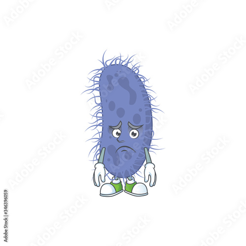 Cartoon picture of salmonella typhi with worried face