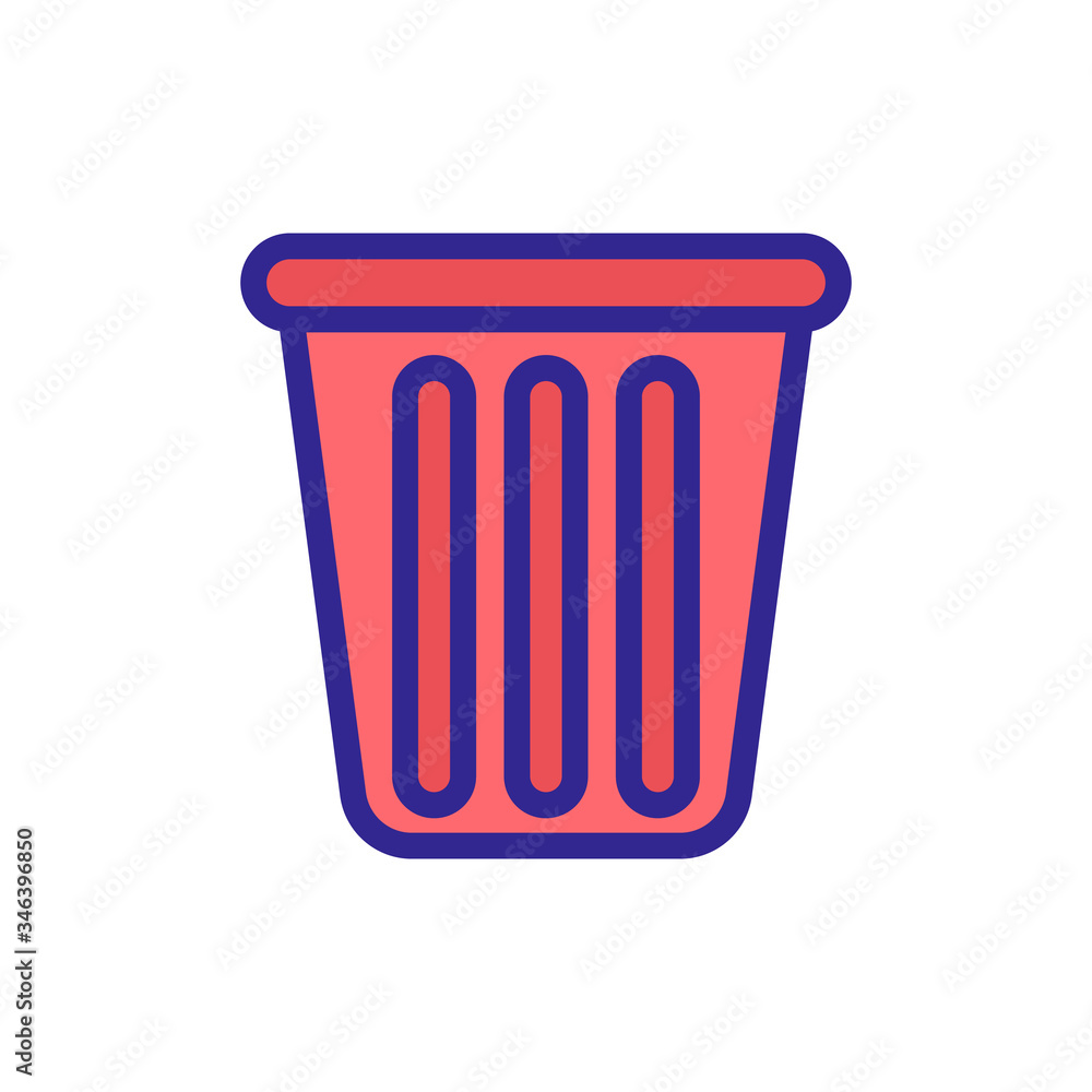 basket for house without cover with slots icon vector. basket for house without cover with slots sign. color symbol illustration basket for house without cover with slots icon vector. basket for house without cover with slots sign. color symbol illustration