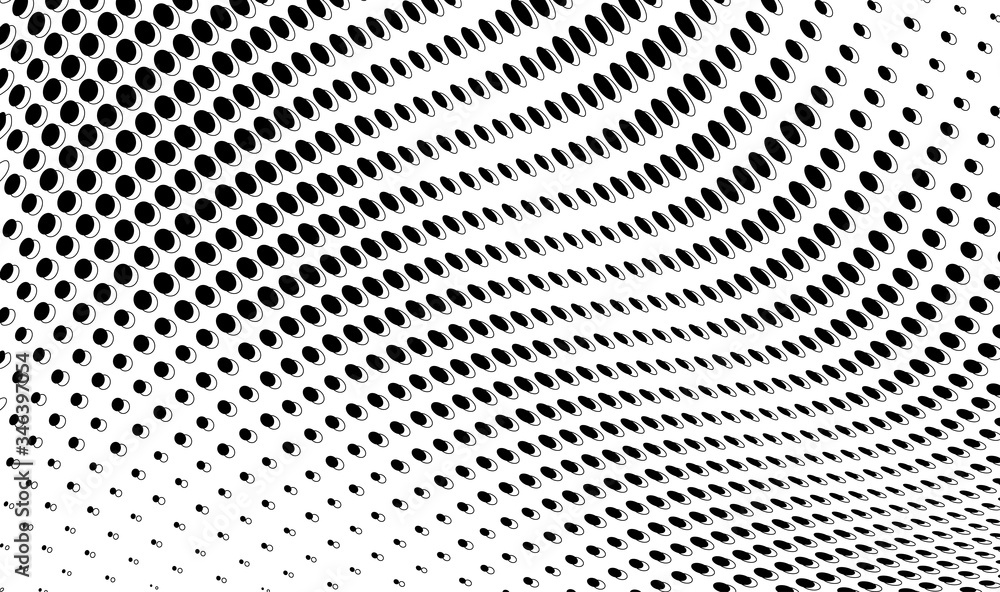 Halftone wave texture. A chaotic pattern of dots. Template for printing on fabric, posters, business cards. Monochrome pattern Halftone wave texture. A chaotic pattern of dots. Template for printing on fabric, posters, business cards. Monochrome pattern