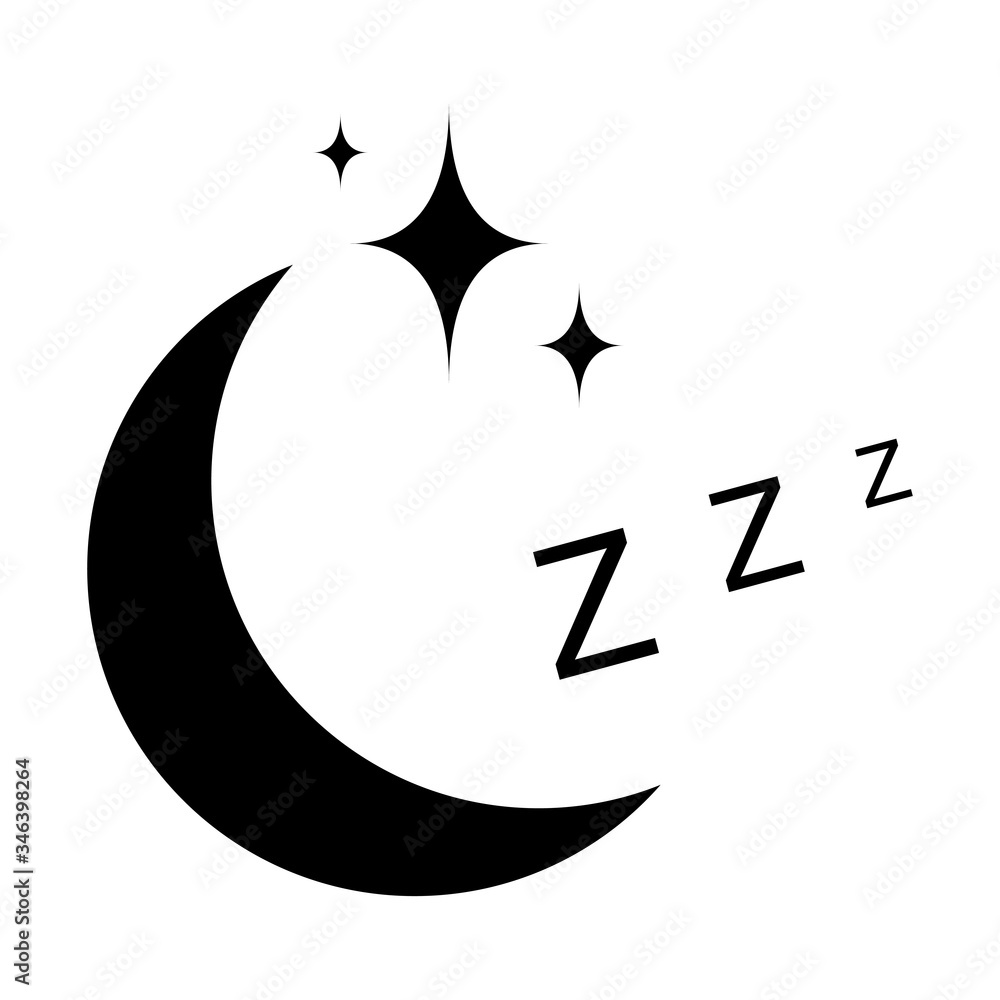icon sleep sign sleeping moon with stars, vector symbol sleeping zzz night sleep health sign icon sleep sign sleeping moon with stars, vector symbol sleeping zzz night sleep health sign