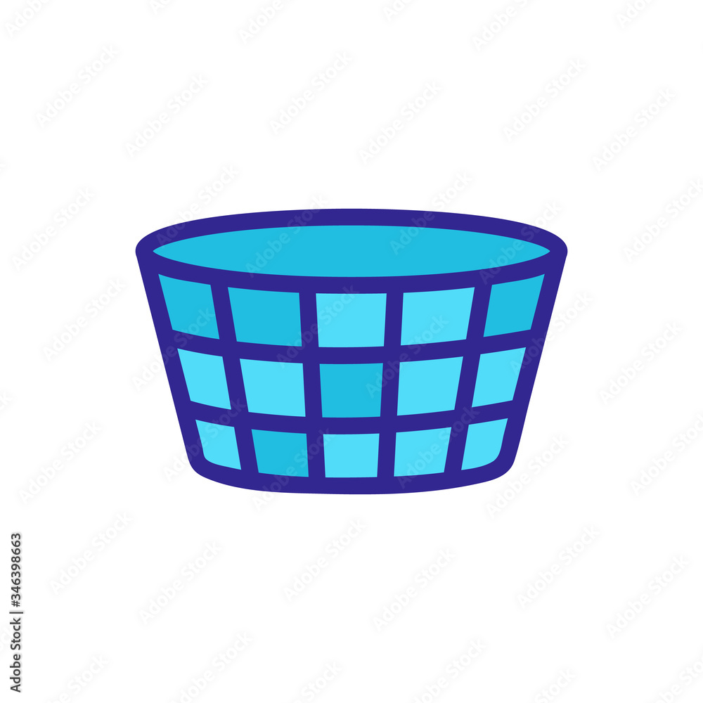 dirty laundry basket icon vector. dirty laundry basket sign. color symbol illustration dirty laundry basket icon vector. dirty laundry basket sign. color symbol illustration