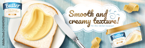 Creamy butter banner ads