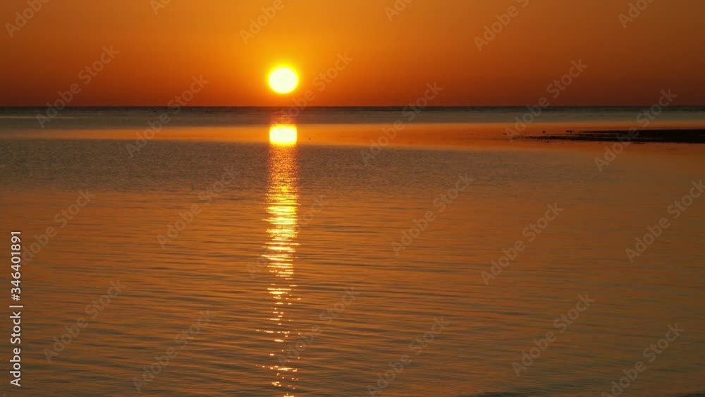beauty landscape with sunrise over sea, 4k beauty landscape with sunrise over sea, 4k