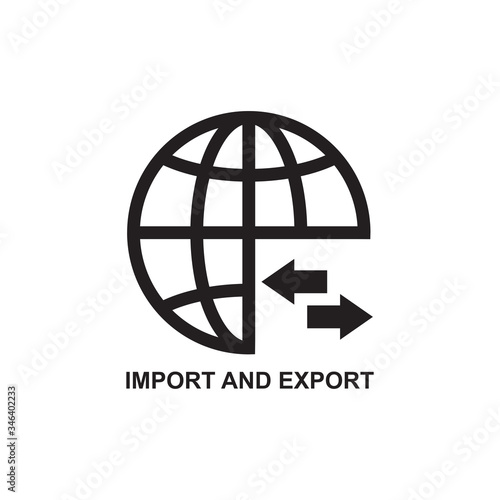 IMPORT AND EXPORT ICON , DISTRIBUTION ICON