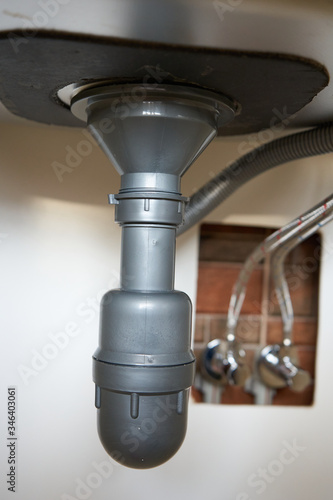 siphon pipe under the sink,gray siphon pipe for water drains, connection of the siphon pipe under the sink