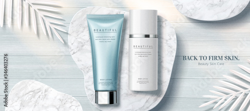 Clear skincare product banner ads