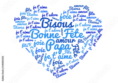 Bonne fête papa, message cœur pour la fête des pères