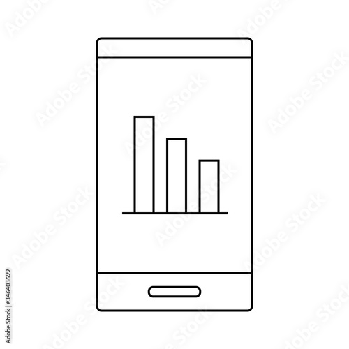スマートフォンのアイコン 棒グラフ