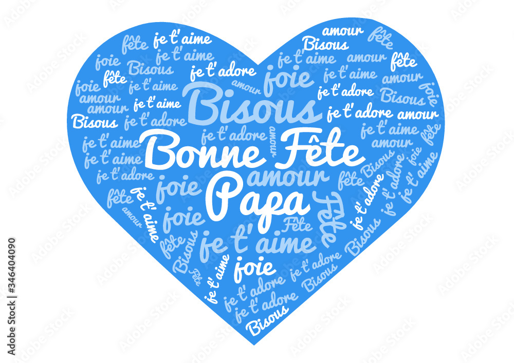 Bonne F te Papa Message C ur Pour La F te Des P res Stock Vektorgrafik Bonne F te Papa Message C ur Pour La F te Des P res Stock Vektorgrafik