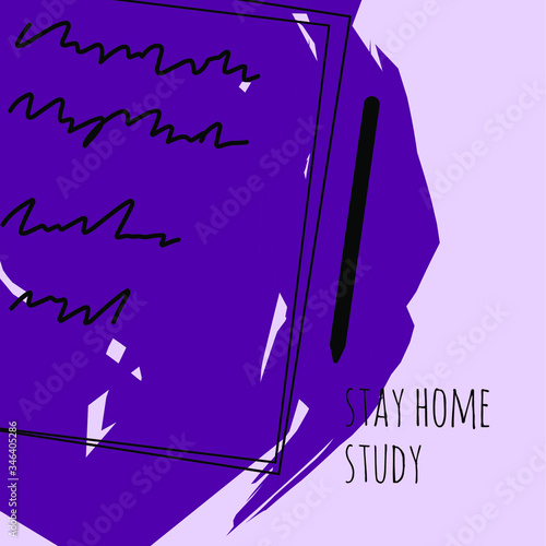 Clip organizer. The pictures on the website, a poster. Stay at home. Draw, study, meditate, cook new dishes, grow plants in self-isolation. A set of thematic images.