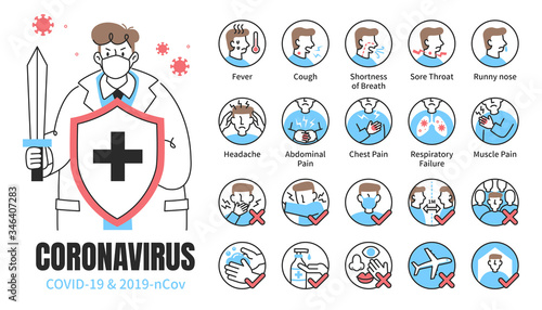 COVID-19 infographic elements
