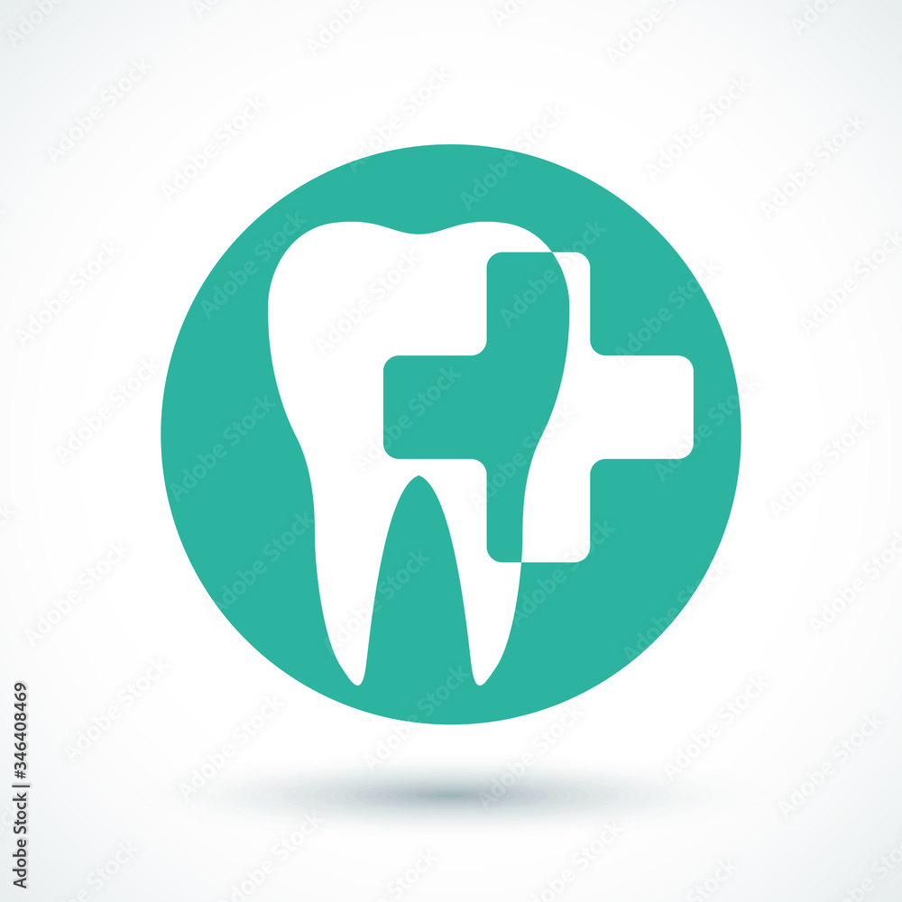 stomatology logo / tooth with cross / vector illustration eop10 stomatology logo / tooth with cross / vector illustration eop10