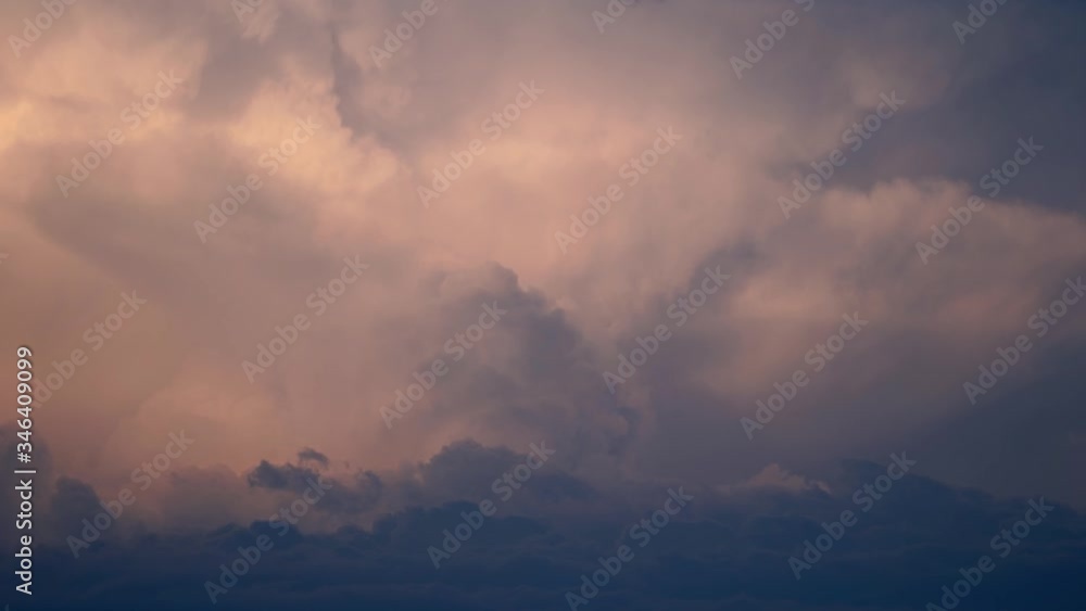 Time lapse of cumulus clouds at sunset Time lapse of cumulus clouds at sunset
