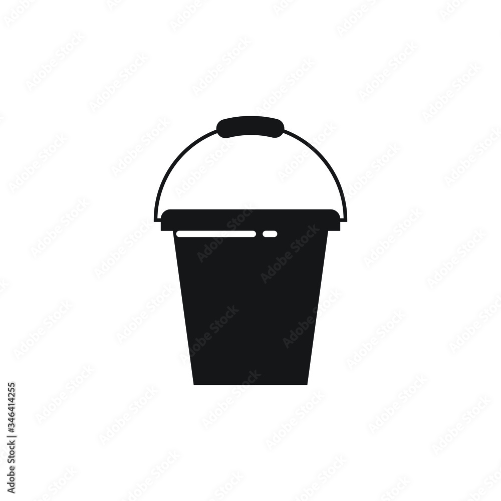 Bucket icon design isolated on white background Bucket icon design isolated on white background