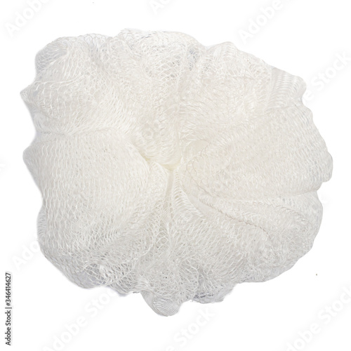 white baby washcloth for washing the body in the bathroom