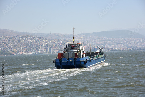 a ferry boat on İzmir goalf photo