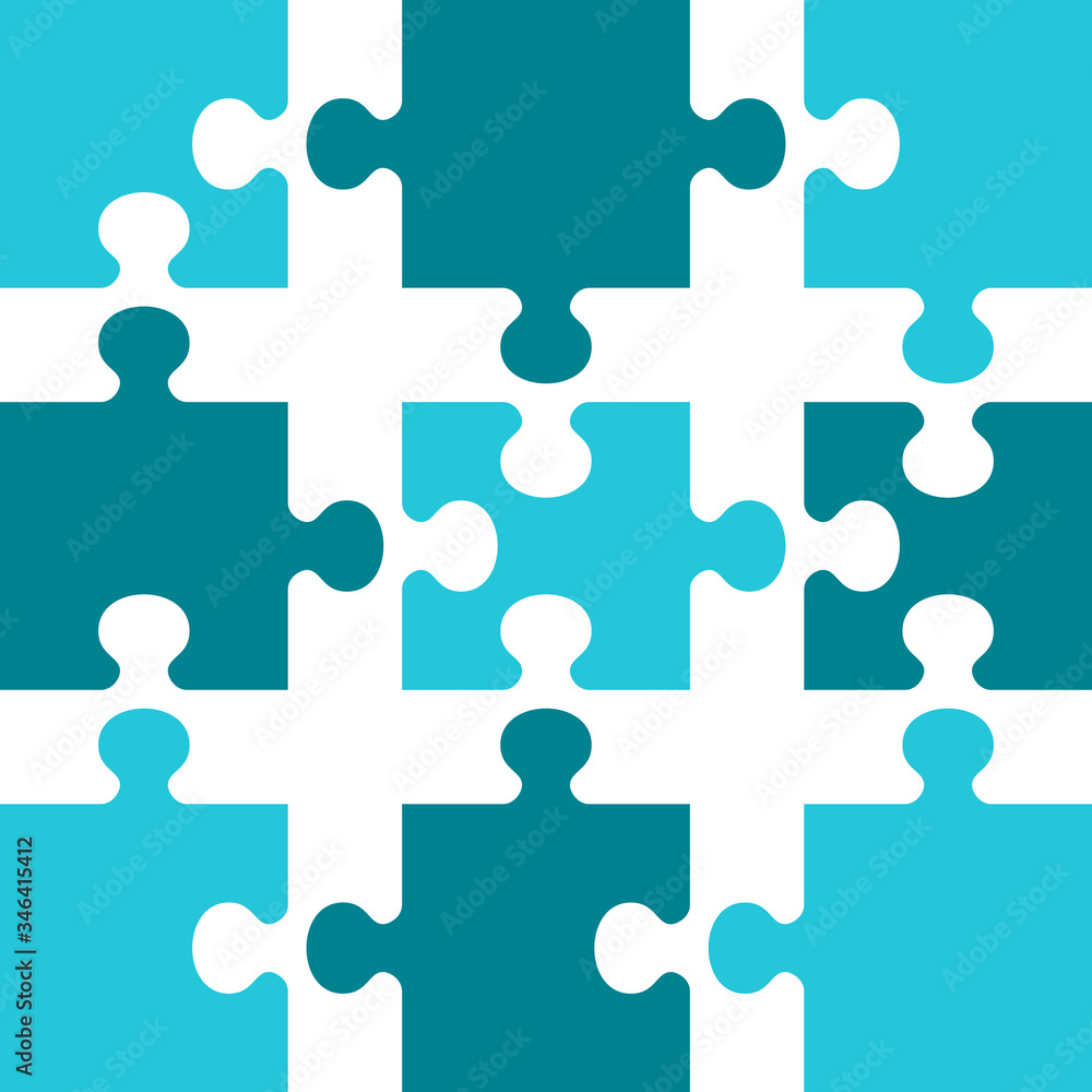 Business concept puzzles. Flat vector cartoon illustration. Business concept puzzles. Flat vector cartoon illustration.