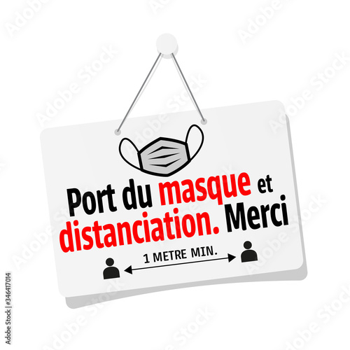 Port du masque et distanciation obligatoire