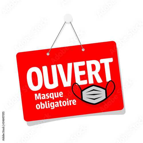 Ouvert masque obligatoire