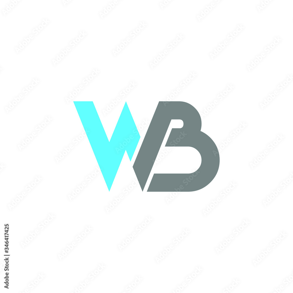 wb letter original monogram logo design wb letter original monogram logo design
