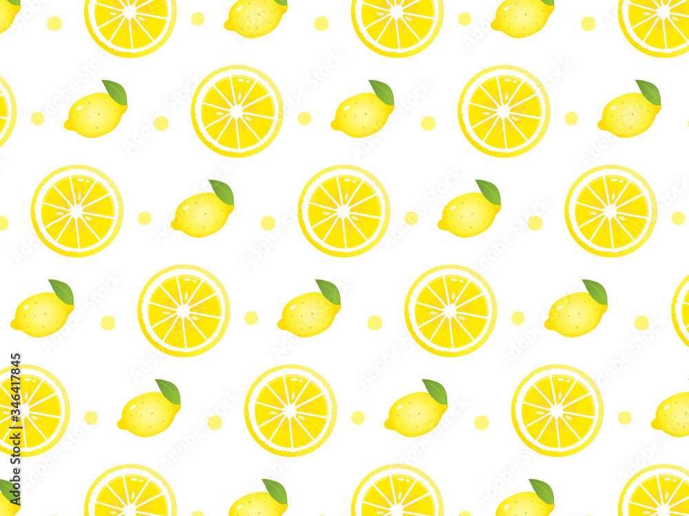 レモンの壁紙背景 シームレスパターン