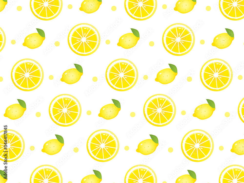 レモンの壁紙背景 シームレスパターン Stock Vector Adobe Stock