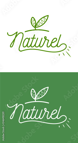 Naturel - logo / label / autocollant