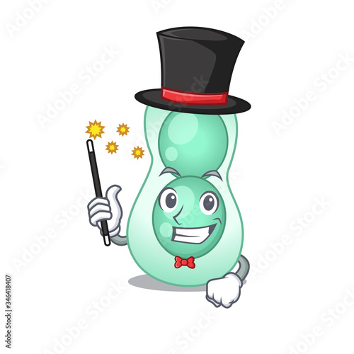 An attractive Magician of serratia marcescens cartoon design