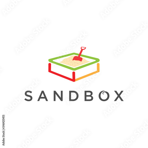 sandbox game logo vector illustration