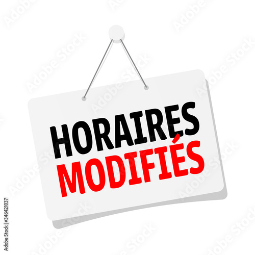 Horaires modifiés