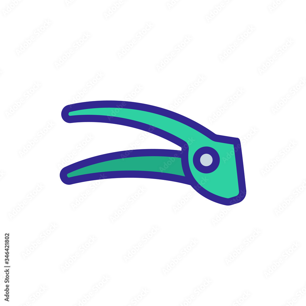 Fototapeta premium iron garlic gadget icon vector. iron garlic gadget sign. color symbol illustration
