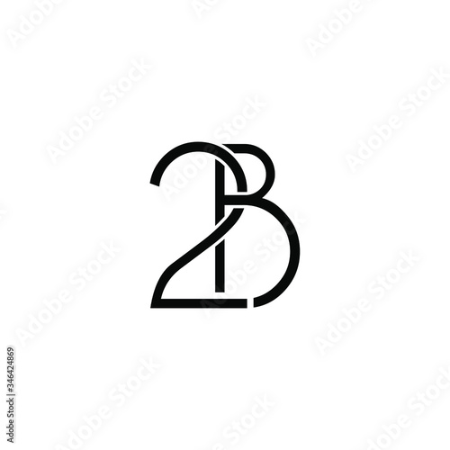 Obraz na płótnie 2b letter original monogram logo design