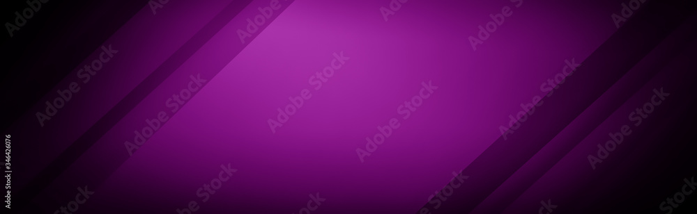 Dark purple wide banner background - obrazy, fototapety, plakaty 